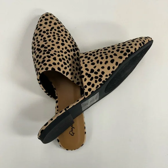Qupid Tan and Black Spotted Mules - Picture 4 of 8